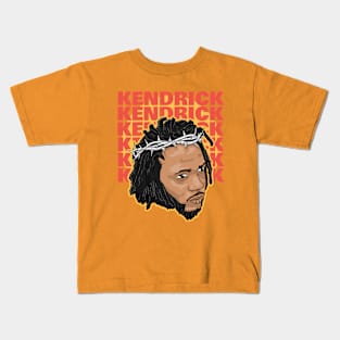 Kendrick Lamar Head Cartoon Style Kids T-Shirt